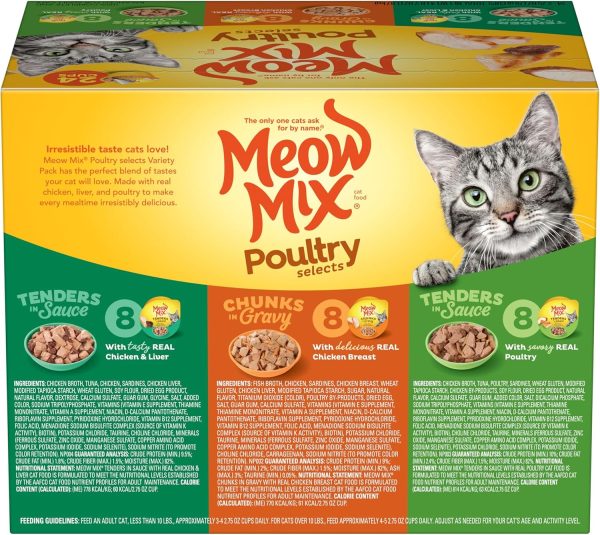 Meow Mix Wet Cat Food Poultry Variety Pack for Cats-6