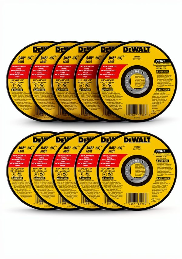 DEWALT Cut Off Wheels Aluminum Oxide 60 Grit Pack of 10-0