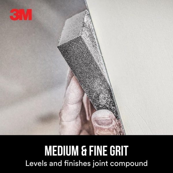 3M Sanding Sponge Flexible Foam Dual Grit Wood Metal Plastic-2