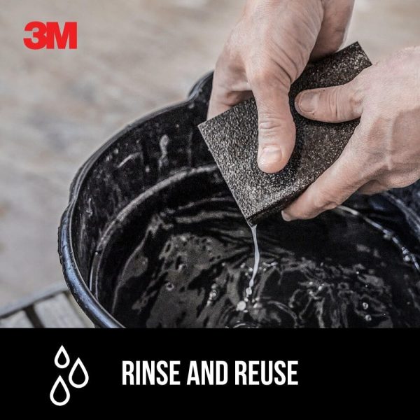 3M Sanding Sponge Flexible Foam Dual Grit Wood Metal Plastic-4