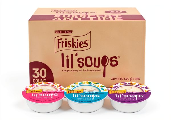 Friskies Lil Soups Cat Food Complement Grain Free Seafood-0