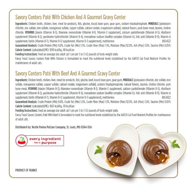 Fancy Feast Savory Centers Cat Food Wet Pate Variety Pack-4
