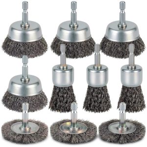 WENORA Wire Brush Kit Carbon Steel Rust Removal Drill-0