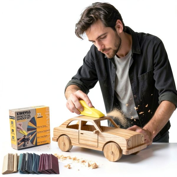 Xiweyla Sandpaper Sheets 13 Grit Levels Hook Loop Backing-5