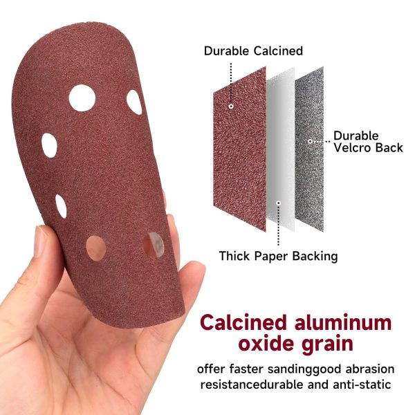 POTUINOM Sanding Discs Aluminum Oxide 5 Inch 165 PCS-2