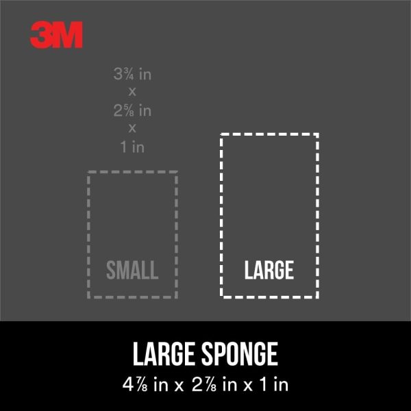 3M Sanding Sponge Flexible Foam Dual Grit Wood Metal Plastic-5