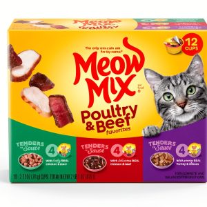 Meow Mix Tender Favorites Wet Cat Food Poultry Beef-0