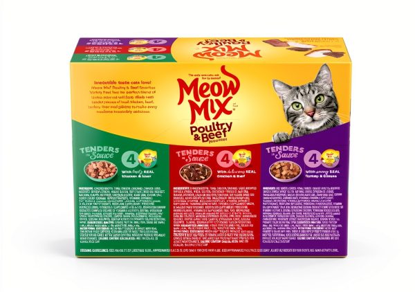 Meow Mix Tender Favorites Wet Cat Food Poultry Beef-5