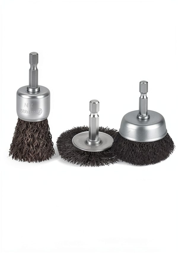 WENORA Wire Brush Kit Carbon Steel Rust Removal Drill-2