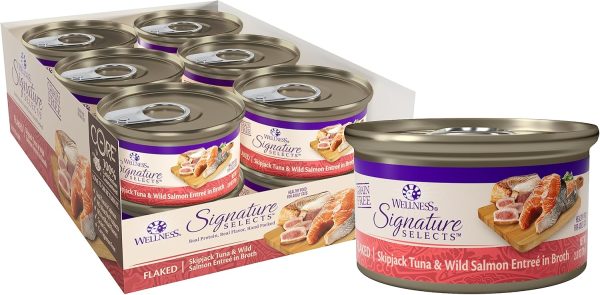 Wellness Grain Free Wet Cat Food Tuna Salmon Flaked-0