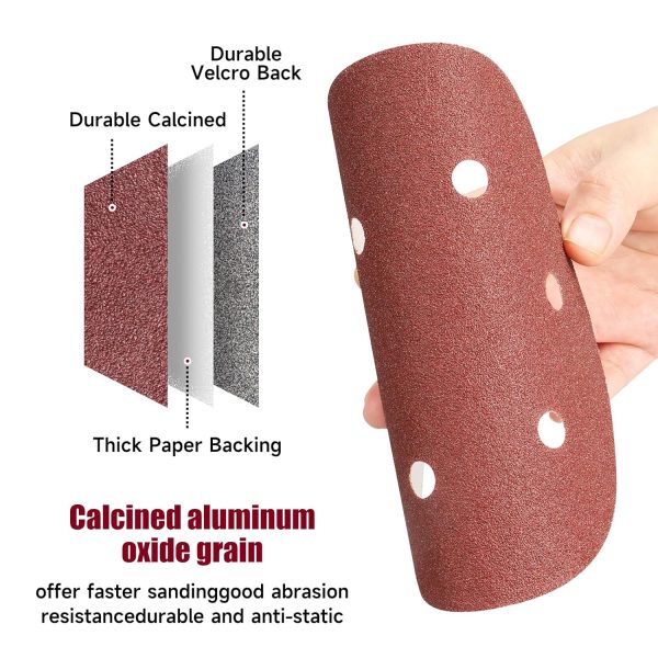 POTUINOM Sanding Discs 6 Inch Aluminum Oxide 6 Hole-3