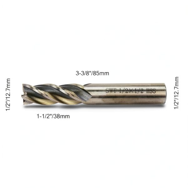 Rannb High Speed Steel Square End Mill-1