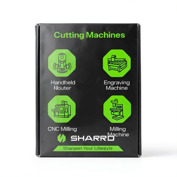 SHARPRO 30 Degree Chamfer End Mill Set 45/60/90 1 Flute 0.5mm Shank-5