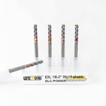 WEXWE Diamond Coated Square Nose End Mill Set D4-75L 3F 5PC-0