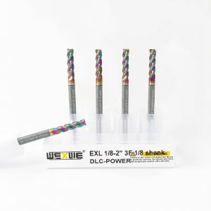 WEXWE Diamond Coated Square Nose End Mill Set D4-75L 3F 5PC-0