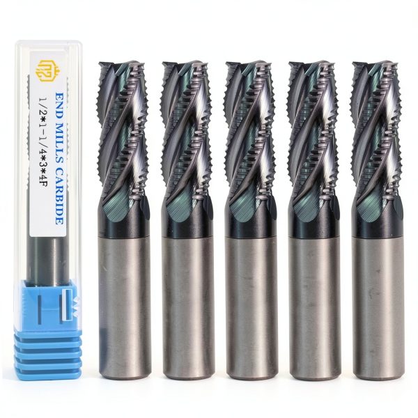 NZtools Square End Mill 5‑Piece Set 1/2×1‑1/4×3 4‑Flute Carbide-0