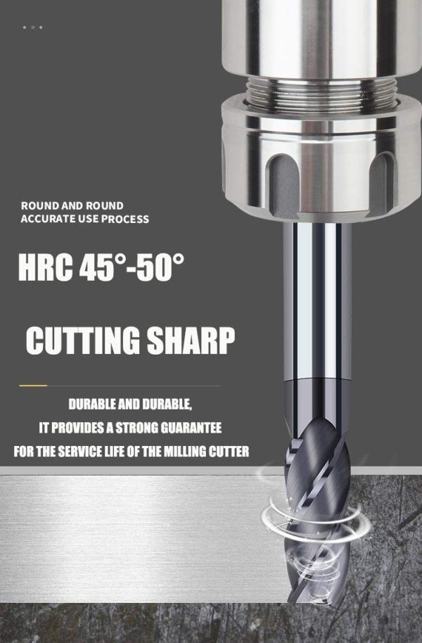 1/4 inch Carbide Square End Mill AlTiN Home tools-5