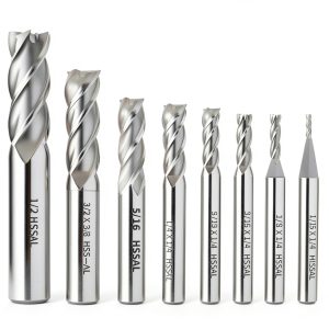 AUTOTOOLHOME End Mill 4-Flute HSS Cutter Set 8 1/16 to 1/2-0