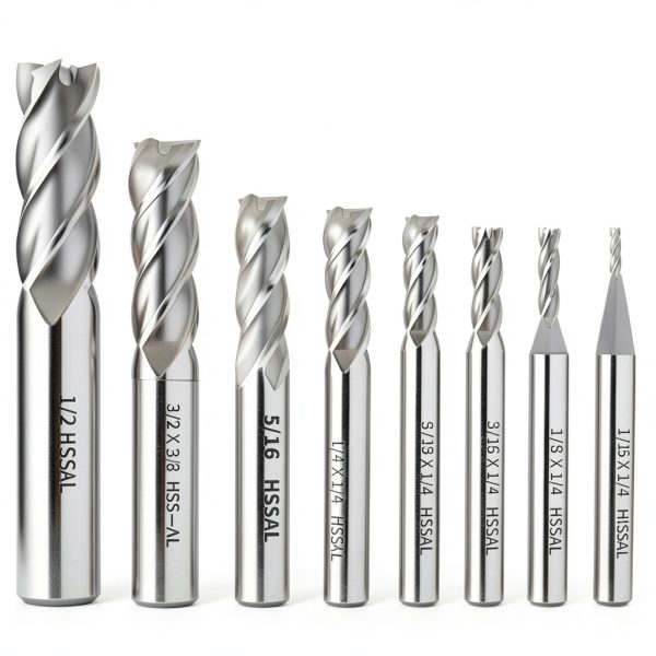 AUTOTOOLHOME End Mill 4-Flute HSS Cutter Set 8 1/16 to 1/2-0