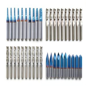 FoxAlien 1/8" Shank CNC Router Bits Kit – Engraving & Ball Nose Mills-0