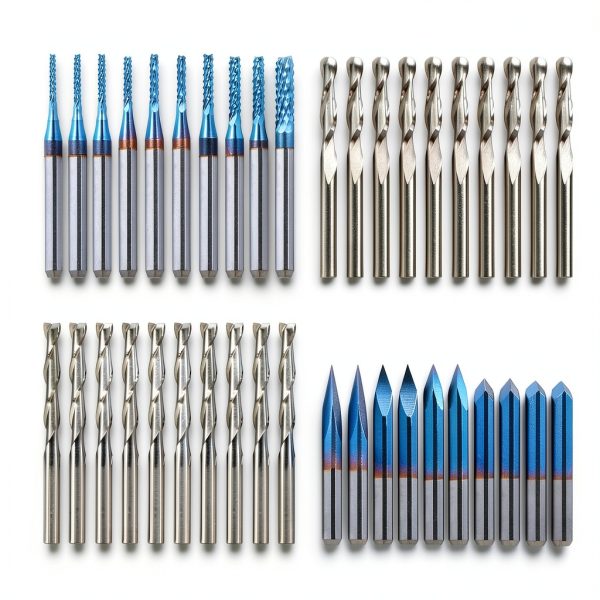 FoxAlien 1/8" Shank CNC Router Bits Kit – Engraving & Ball Nose Mills-0
